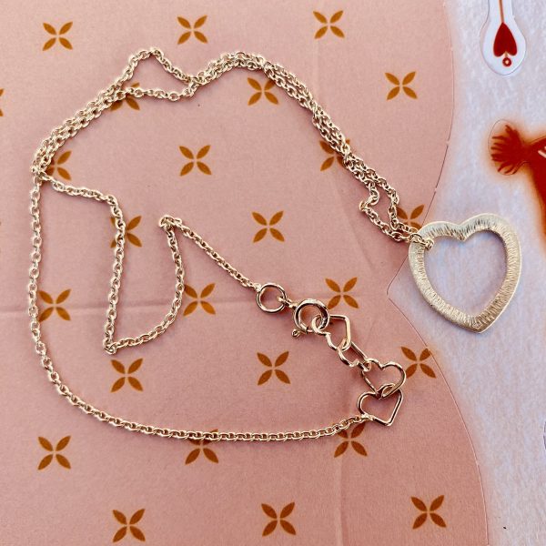 fab 0147 1 collier reversible geometrique coeur artisanal fait main piece unique argent